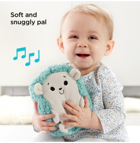 fisher-price baby calming vibes hedgehog soother musical soft toy 宝宝安抚睡觉音乐玩偶
